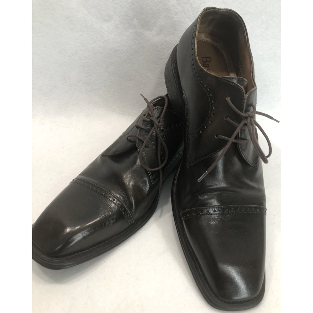 BASS Flex Leather Upper Dark Brown Oxford Sz 13M - MADE IN BRAZIL